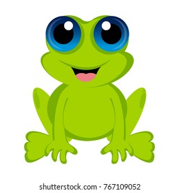 Cute Frog Outline Vector Illustration Stock Vector (Royalty Free ...