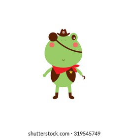 cute frog pirate vector