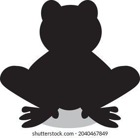 cute frog relaxing in front of the screen