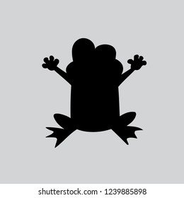 Cute frog silhouette.