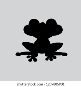 Cute frog silhouette.