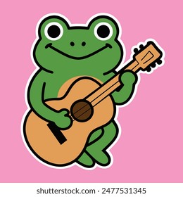 a cute frog simple sticker 