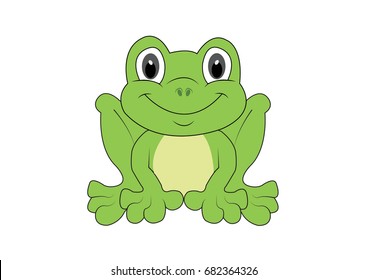 Cute Frog Smile Stock Vector (Royalty Free) 682364326 | Shutterstock