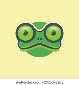 cute frog smile sitting. cartoon animal nature concept Isolated illustration. Flat Style suitable for Sticker Icon Design.EPS 10