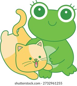 Cute Frog sticker icon