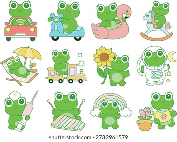 Cute Frog sticker icon