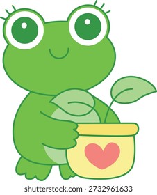 Cute Frog sticker icon