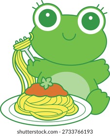 Cute Frog sticker icon