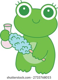 Cute Frog sticker icon