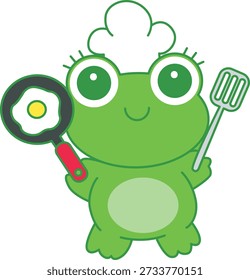Cute Frog sticker icon