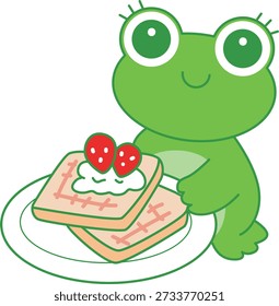 Cute Frog sticker icon