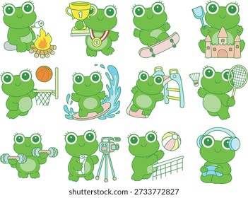 Cute Frog sticker icon