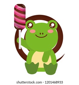 cute frog sweet candy lollipop