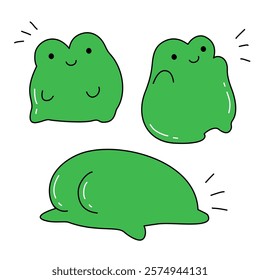 Cute frog toad vector illustration