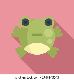 Cute frog toy icon. Flat illustration of Cute frog toy vector icon for web design