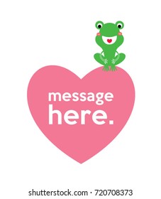 cute frog valentine message