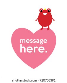 cute frog valentine message