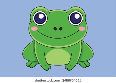 Cute Frog Vector Illustration | Cartoon, Clipart, Line Art Design for Printable