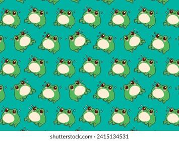 cute frog vector illustration, for woven backgrounds pattern, repeat