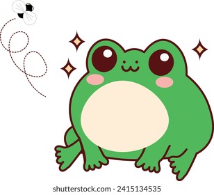 cute frog vector illustration, for woven backgrounds pattern, repeat