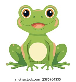 Cute frog vector, Isolated cute frog vector