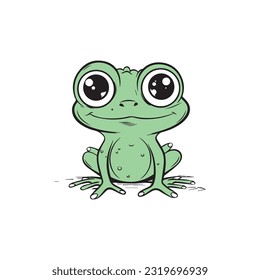 Cute frog verter in