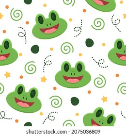 Cute frogs cartoon pattern  design