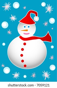 A Cute Frosty Snowman.