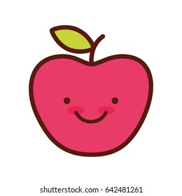 cute fruit apple