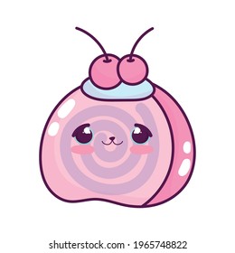cute fruit cartoon isolated icon