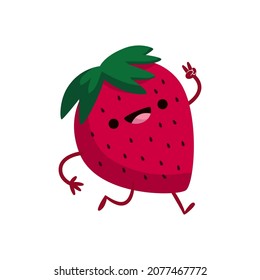 cute fruit characters food vector
