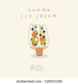 Cute fruit ice cream