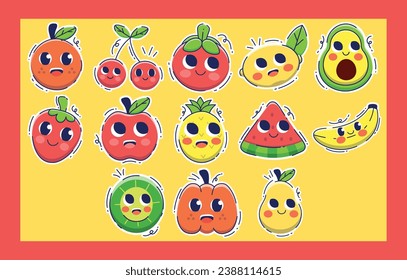 Cute Fruit Sticker Pack Element