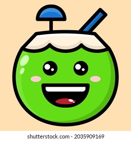 cute fruits cartoon illustration vector graphic