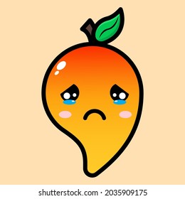 cute fruits cartoon illustration vector graphic
