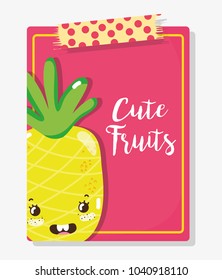 Cute fruits cartoons