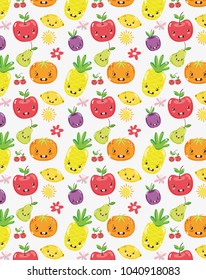 Cute fruits collection