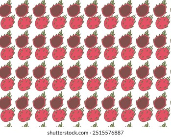 Cute fruits pattern background vector design