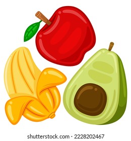 Cute Fruits in Vector Illustration