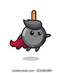cute frying pan superhero character is flying , cute style design for t shirt, sticker, logo element