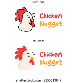 cute and fun chicken logo concept