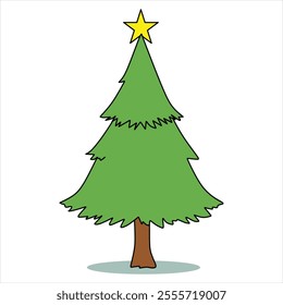 "Cute and fun Christmas tree vector illustration, perfect for art projects, gift decorations and other creative content."