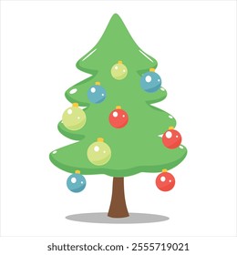 "Cute and fun Christmas tree vector illustration, perfect for art projects, gift decorations and other creative content."