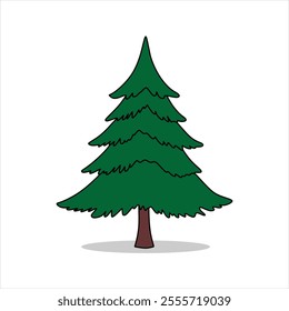 "Cute and fun Christmas tree vector illustration, perfect for art projects, gift decorations and other creative content."