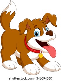 cute fun dog cartoon