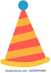 Cute fun festive hat symbolizing happiness and party joy