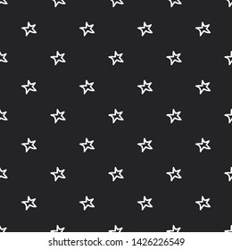 Cute and fun kids seamless pattern with stars. Vector illustration