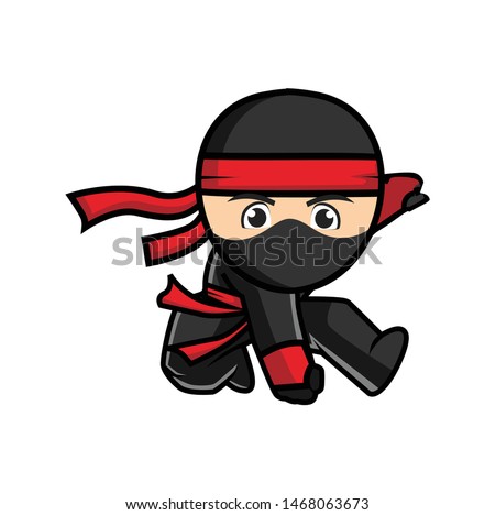 cute and fun ninja character designs for fun mascot and logo