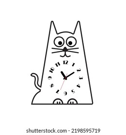 Cute And Funny Analog Cat Clock