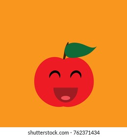 cute funny apple vector design